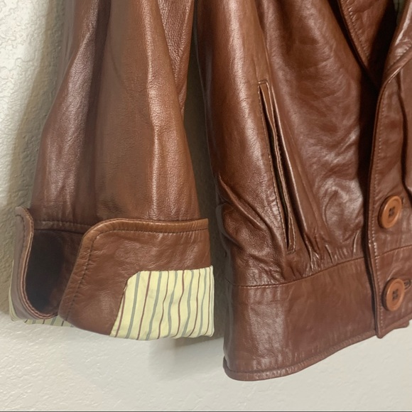 Mike & Chris Chocolate Leather Jacket - Picture 6 of 13